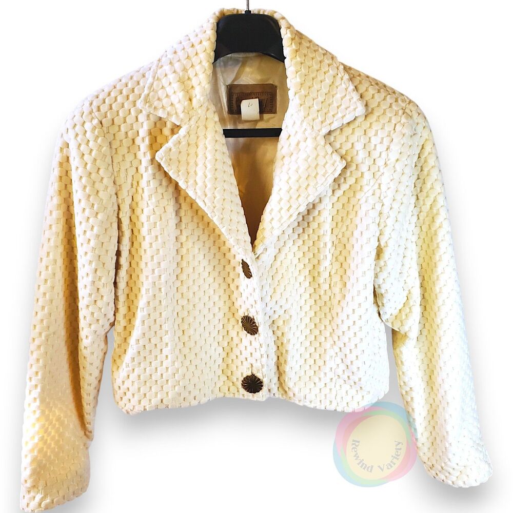 Painted Pony Vintage Popcorn Knit Cropped Jacket M